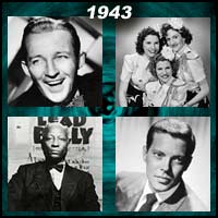 recording artists Bing Crosby, Andrews Sisters, Leadbelly, and Dick Haymes