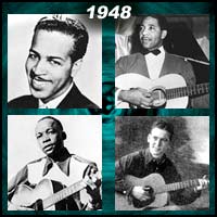 recording artists Wynonie Harris, Lonnie Johnson, John Lee Hooker, and Red Foley