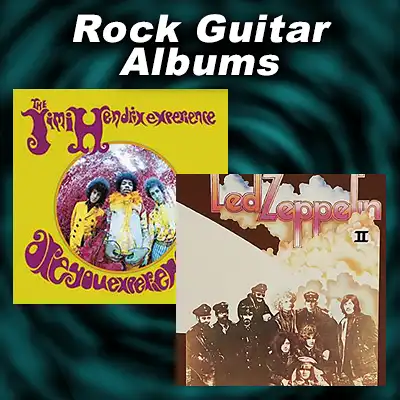 album covers Are You Experienced and Led Zeppelin II