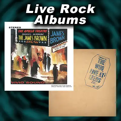 Live At The Apollo by James Brown and Live At Leeds the Who album covers