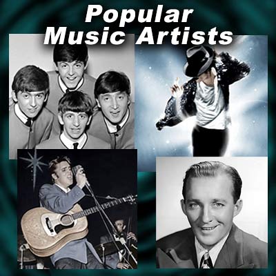 The Beatles, Michael Jackson, Elvis Presley and Bing Crosby