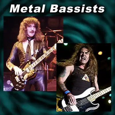 Metal bassists Geezer Butler and Steve Harris