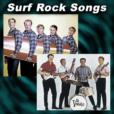 surf rock bands The Beach Boys and The Ventures