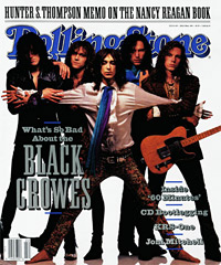 music group Black Crowes on Rolling Stone magazine cover