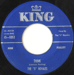 Think by The 5 Royales 45 single cover