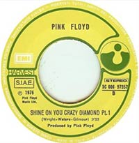 Single cover for Shine on You Crazy Diamond by Pink Floyd