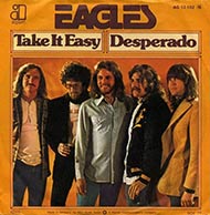 The song Desperado by the Eagles single cover sleeve