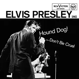 Hound Dog by Elvis Presley single record sleeve
