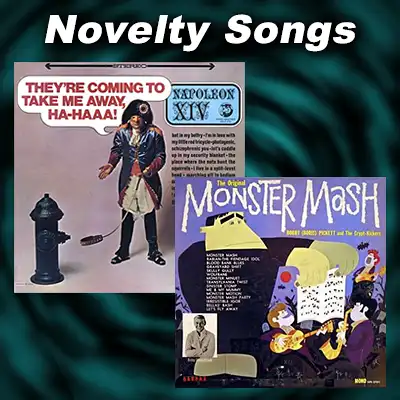 They're Coming To Take Me Away,Ha-Haaa and Monster Mash record sleeves