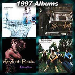 1997 music albums, OK Computer, Life After Death, Baduizm, Urban Hymns